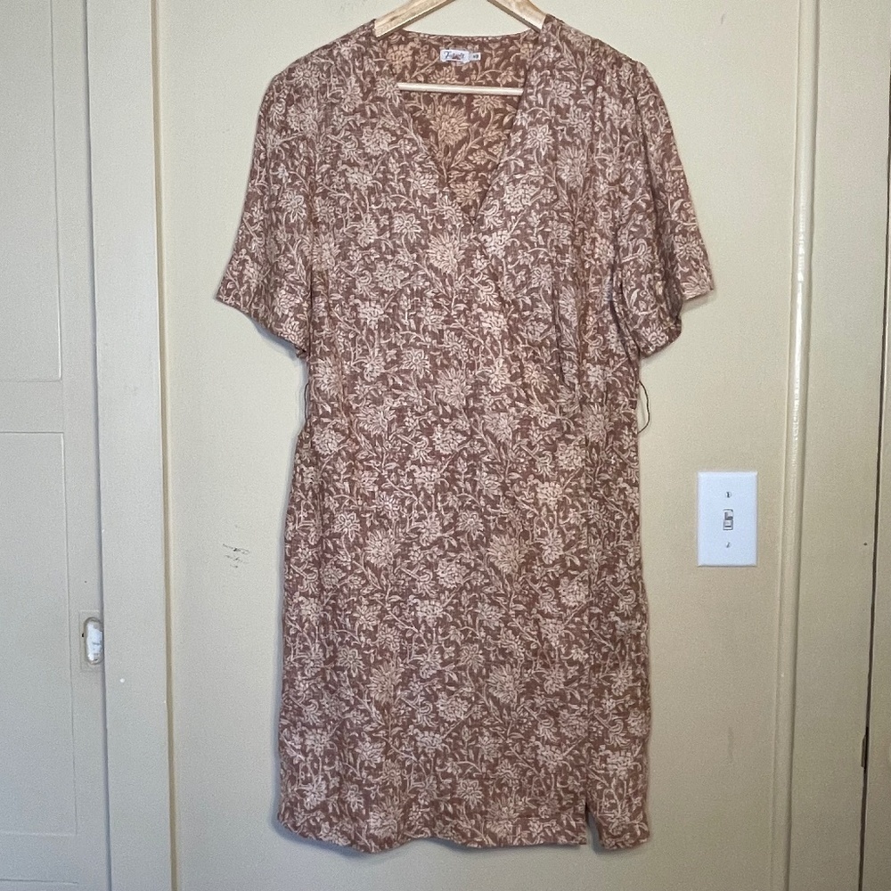 Faherty Brown Floral Dress